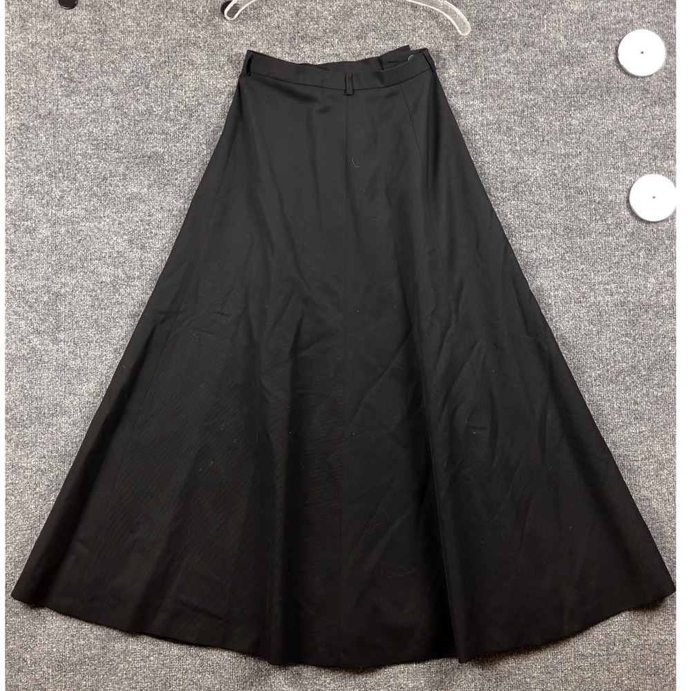 Austin Reed Women Black 100% Worsted Wool A-Line Maxi Skirt Fall Winter Sz 4 USA